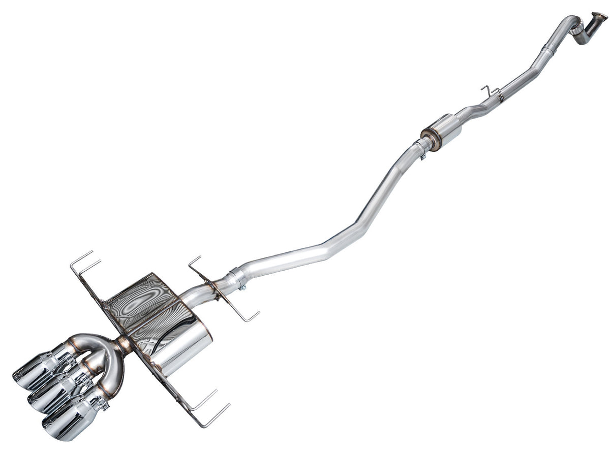 AWE Tuning 2024 Acura Integra Type S DE5 FWD Touring Edition Exhaust w/ Triple Chrome Silver Tips - 3015-52335