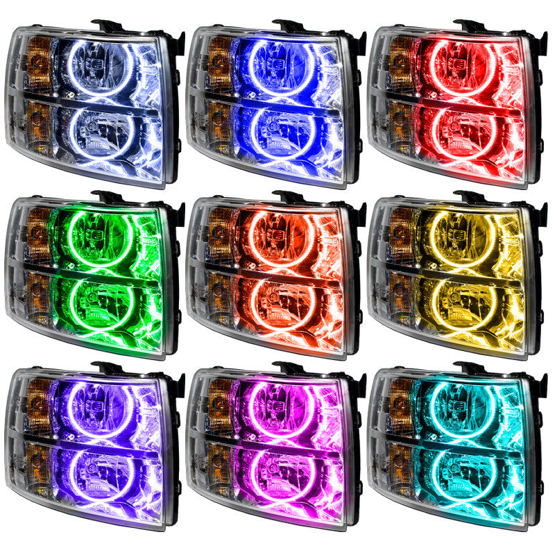 Oracle 07-13 Chevrolet Silverado SMD HL - Round Style - ColorSHIFT w/ Simple Controller SEE WARRANTY - 7007-504