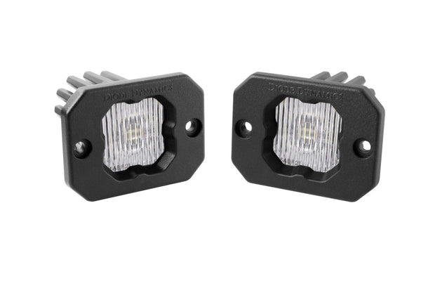 Diode Dynamics Stage Series C1 LED Pod - White SAE Fog Flush ABL (Pair) - DD6850P by Diode Dynamics - front view