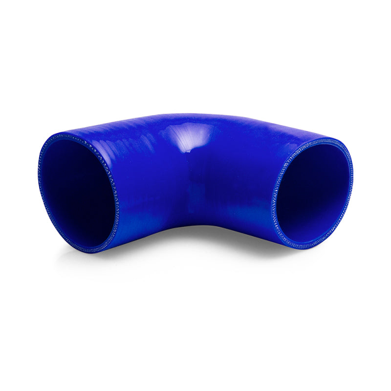 Mishimoto 3.5in. 90 Degree Coupler - Blue - MMCP-3590BL by Mishimoto - angle view