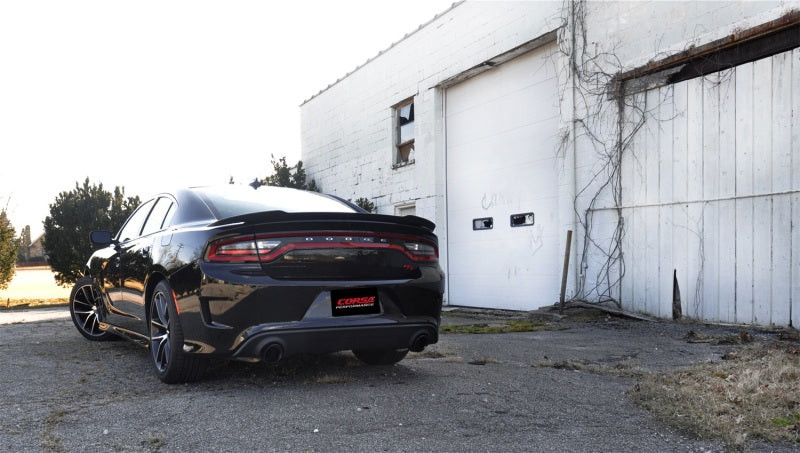 Corsa 2015-2023 Dodge Charger SRT / Scat Pack / R/T 6.4L Black Sport Cat-Back Exhaust - 14995BLK
