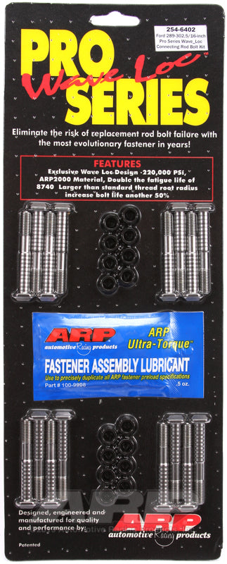 ARP SB Ford 289-302 standard wave-loc rod bolt kit - 254-6402