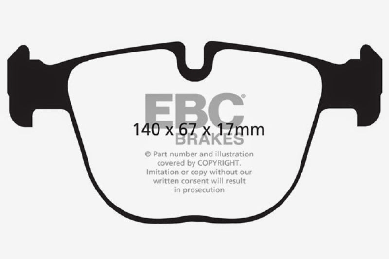 EBC 10+ BMW X5M 4.4 Twin Turbo Yellowstuff Rear Brake Pads - DP42008R