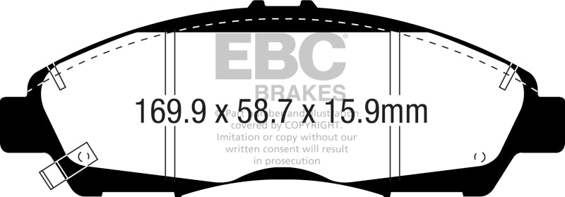 EBC 2017+ GMC Acadia (2nd Gen) 2.5L Greenstuff Front Brake Pads - DP63063