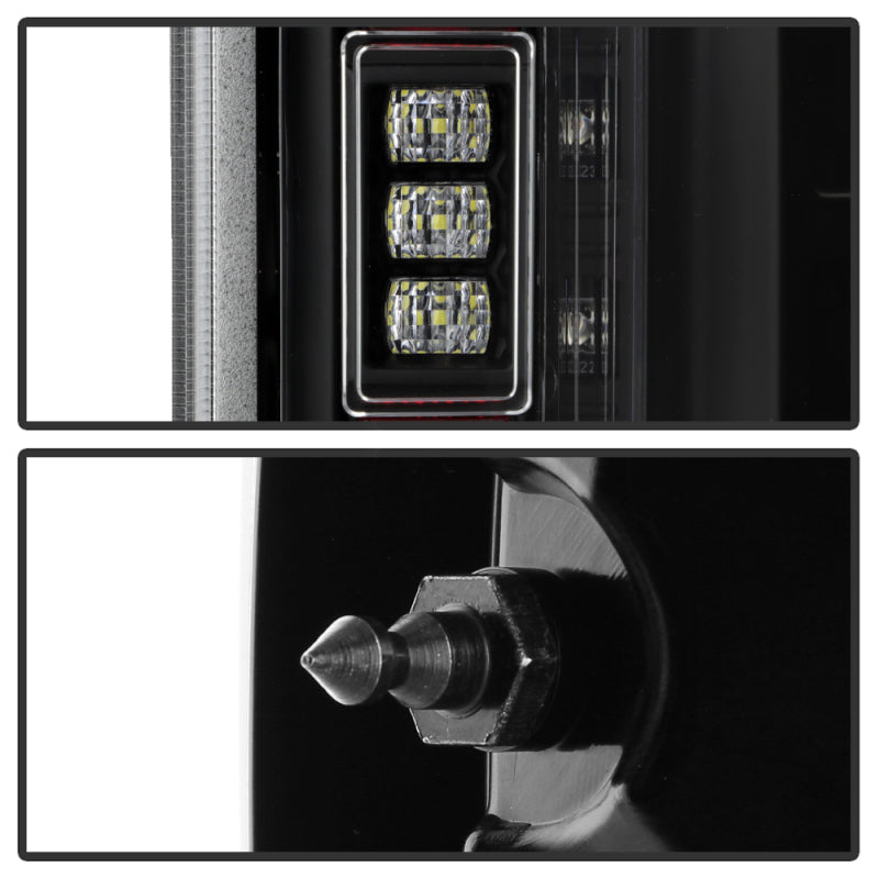 Spyder 21-23 Ford F150 (Halogen w/ Blind Spot) Full LED Tail Lights - Black (ALT-YD-FF15021HALBS-BK) - 5088789