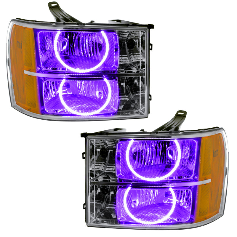 Oracle Lighting 07-13 GMC Sierra Pre-Assembled LED Halo Headlights -UV/Purple SEE WARRANTY - 8165-007
