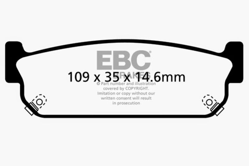 EBC 93-97 Infiniti J30 3.0 Ultimax2 Rear Brake Pads - UD588
