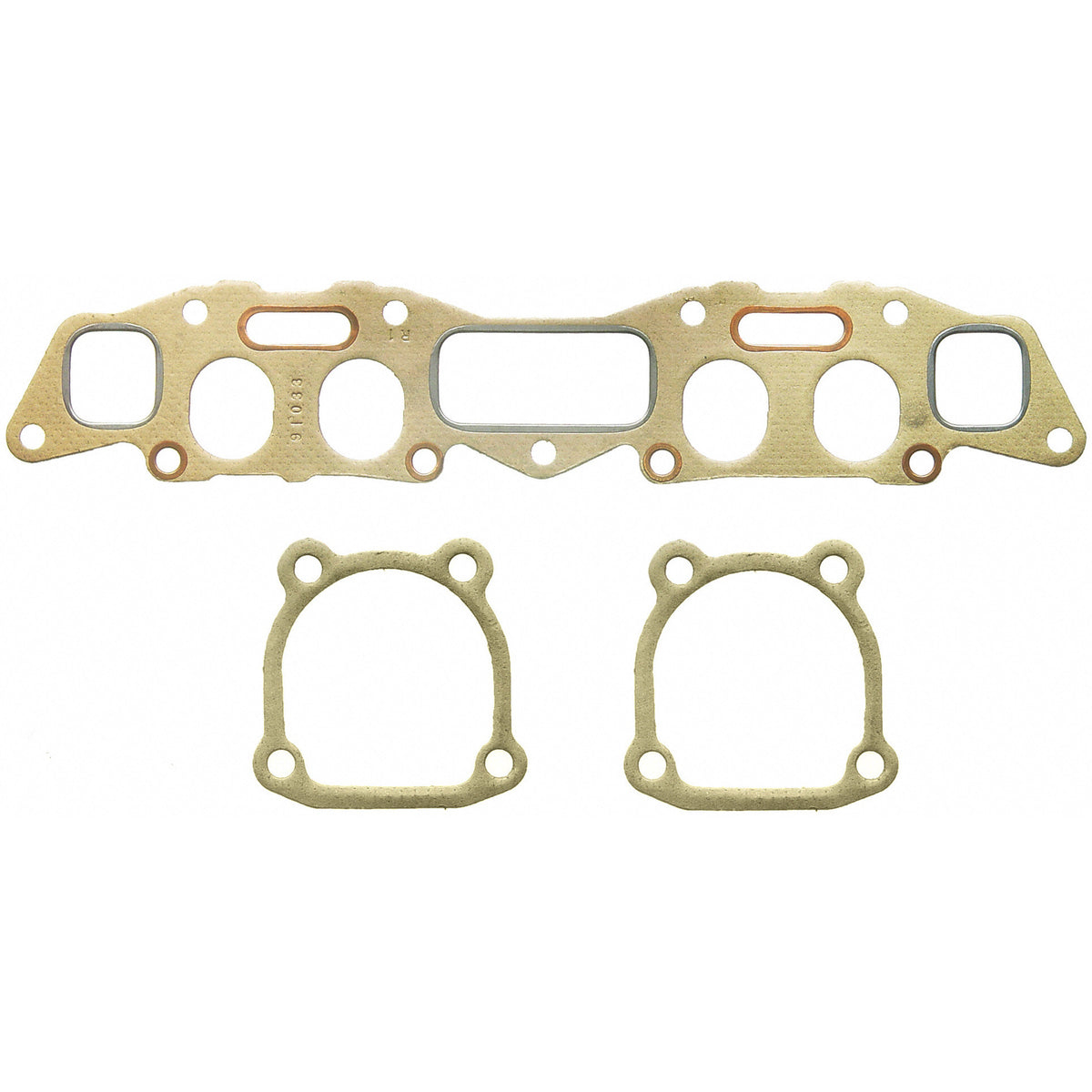 Fel-Pro Nissan 210 MS 91033-1 Intake and Exhaust Manifolds Combination Gasket - MS910331 for 1979-1982 Nissan 210 - front view