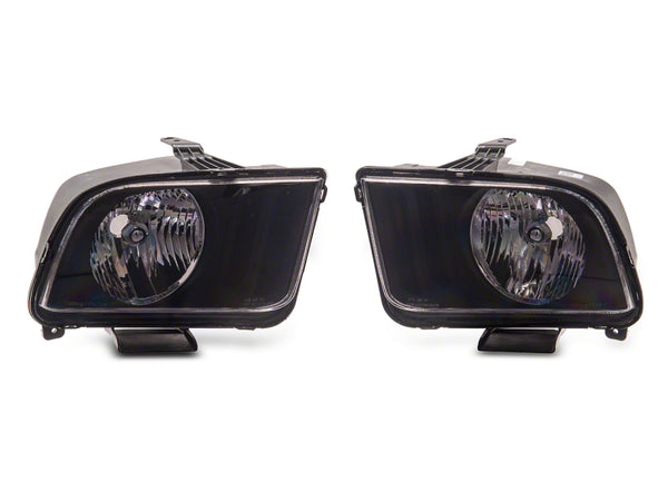 Raxiom 05-09 Ford Mustang Axial Series OEM Style Rep Headlights- Chrome Housing (Clear Lens) - 413414 for 2005-2009 Ford Must