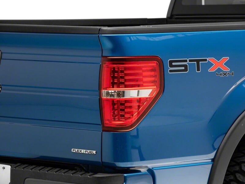 Raxiom 09-14 Ford F-150 Styleside LED Tail Lights- Chrome Housing- Red/Clear Lens - T542869 - front view
