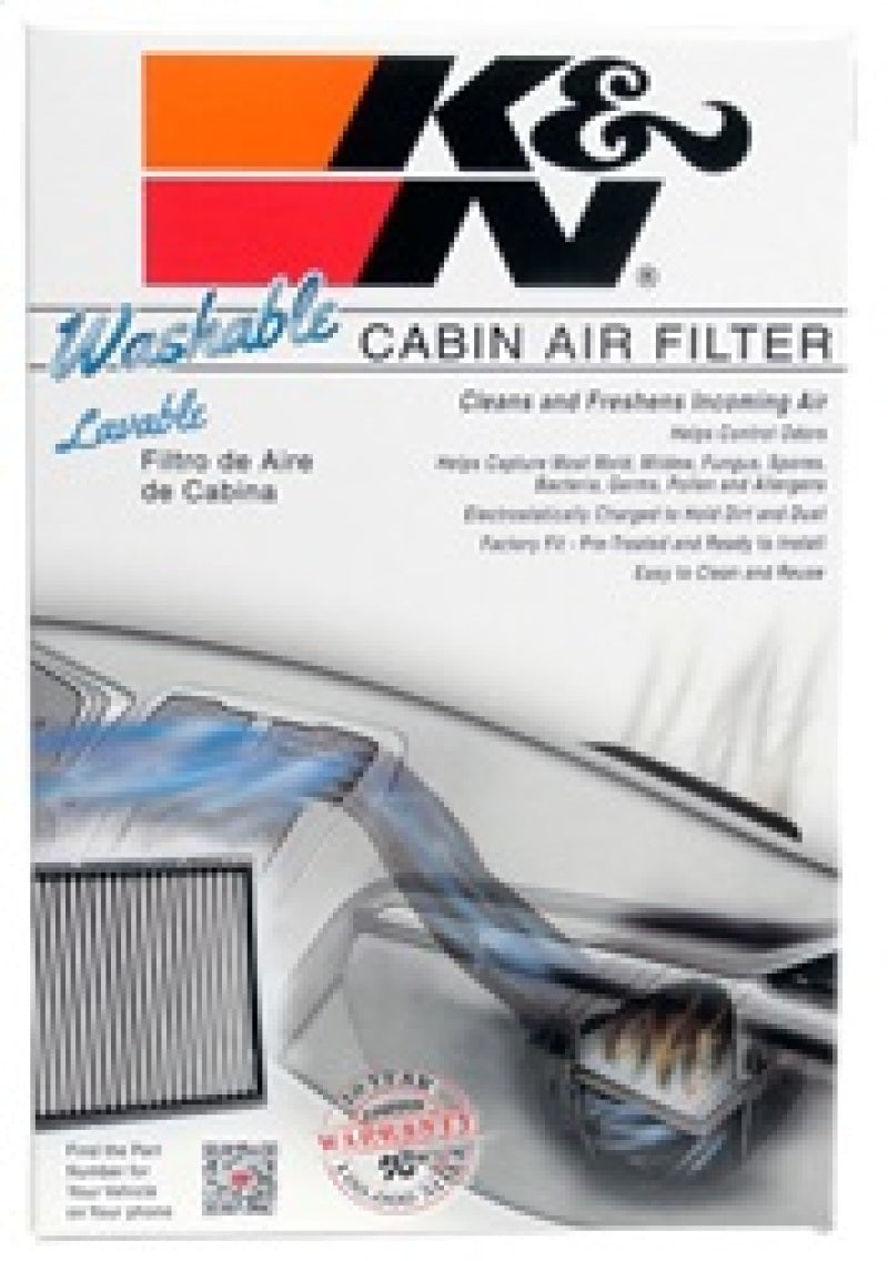 K&N 08-16 Buick Enclave 3.6L V6 Cabin Air Filter - VF1012 for 2008-2017 Buick Enclave - package contents