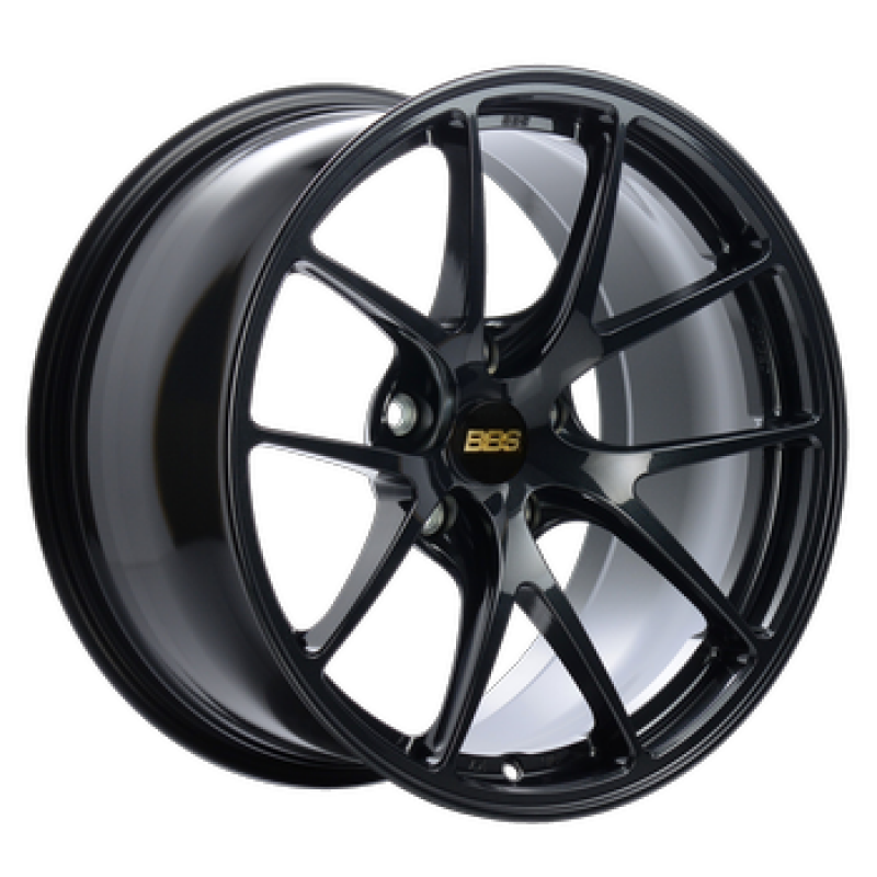 BBS RI-A 18x10 5x120 ET25 PFS Metallic Black Subtle Blue Flake Wheel -82mm PFS/Clip Req - RIA045BB by BBS