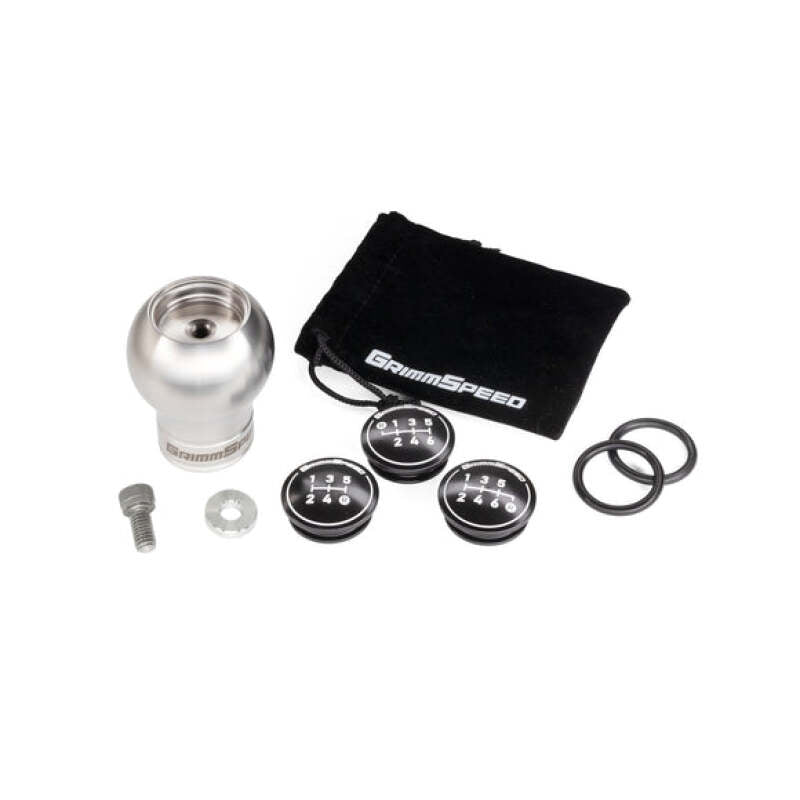 GrimmSpeed Swap-Top Weighted Bulb Shift Knob - Stainless Steel - GRM1.1007.1.SS