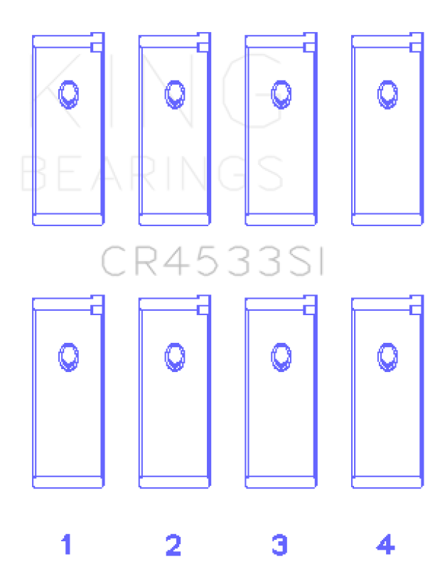 King Nissan QR25DE DOHC 16 Valves (Size +0.75) Rod Bearing Set - CR4533SI0.75