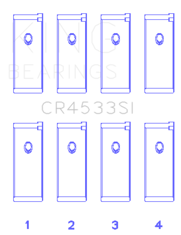King Nissan QR25DE DOHC 16 Valves (Size +0.25) Rod Bearing Set - CR4533SI0.25