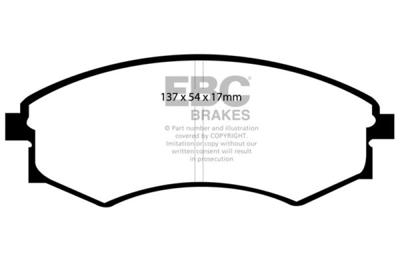 EBC 92-95 Hyundai Elantra 1.6 Ultimax2 Front Brake Pads - UD449