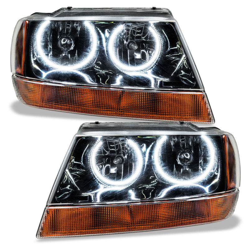 Oracle 99-04 Jeep Grand Cherokee SMD HL - Black - White SEE WARRANTY - 7167-001