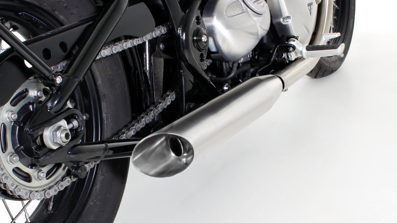 Remus 2017 Triumph Bonneville Bobber (Euro 4) Custom Slash Cut Stainless Steel Slip On - Right Side - 7102 918117R