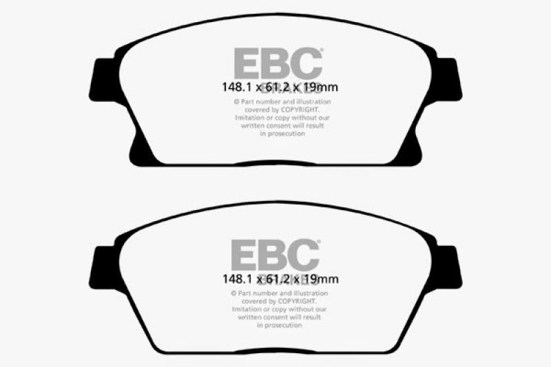 EBC 13-17 Buick Encore 1.4 Turbo Greenstuff Front Brake Pads - DP22067