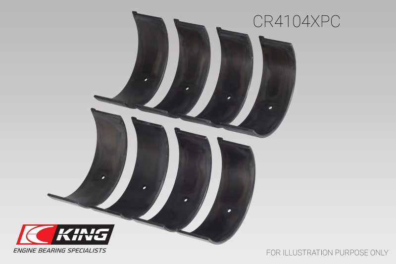 King Audi/VW 83-03 1.6L/1.8L/2.0L (Size .026) Performance Coated Rod Bearing Set - CR4104XPC.026