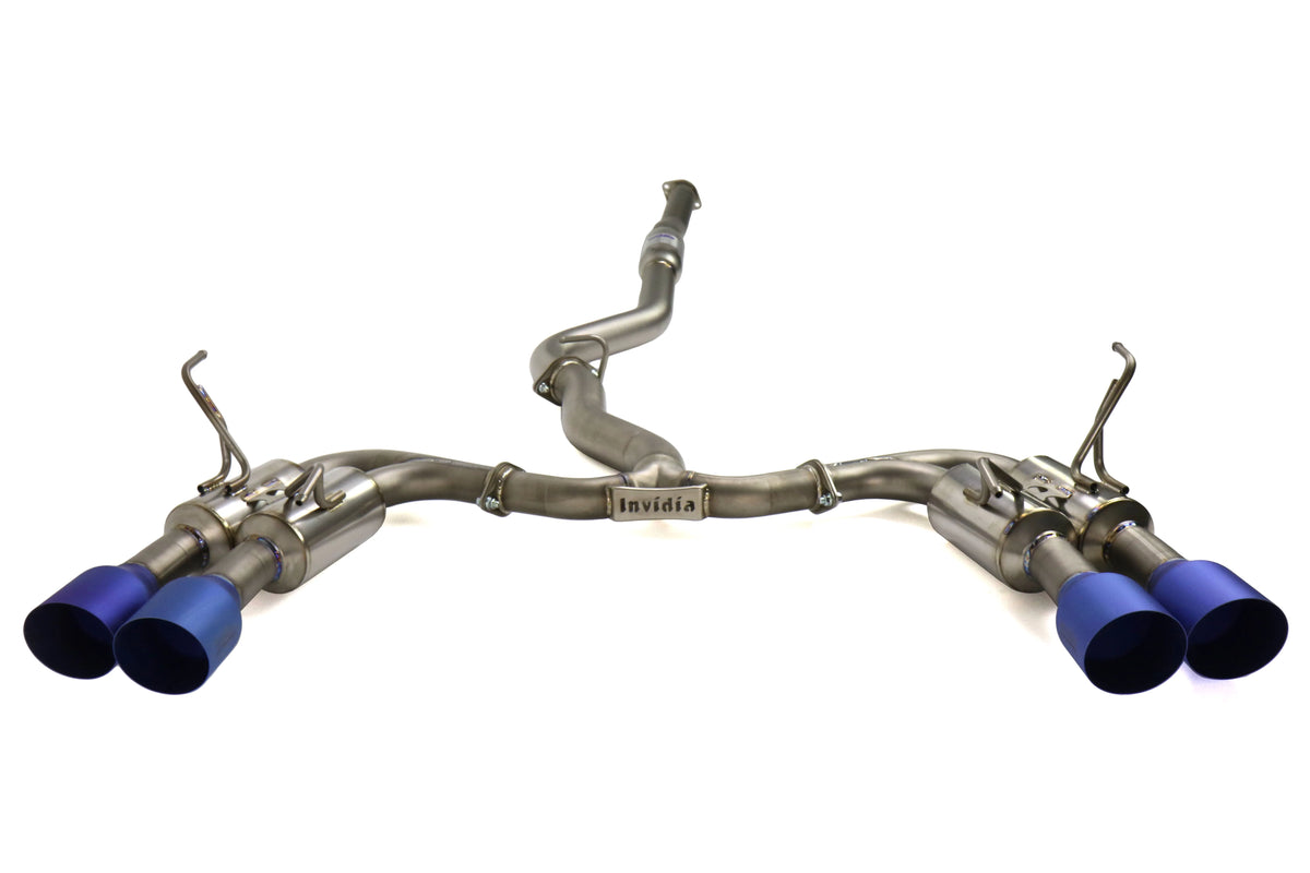 Invidia 11-14 WRX/STi Gemini 80mm Full Titanium 101mm Quad Tip Cat-Back Exhaust - HS11STI5TG4ST