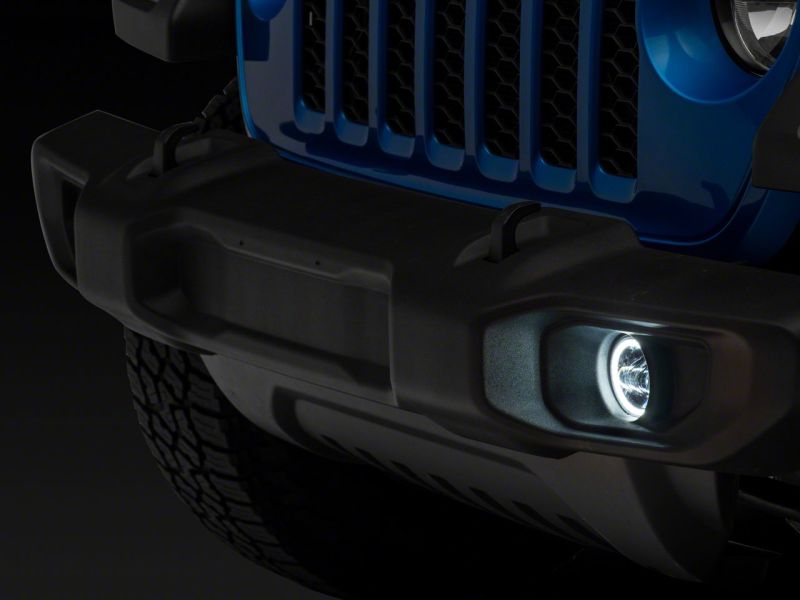 Raxiom 07-23 Jeep Wrangler JK &amp; JL 20-23 Jeep Gladiator JT Axial Series LED Fog Lights w/ Halo - J142669