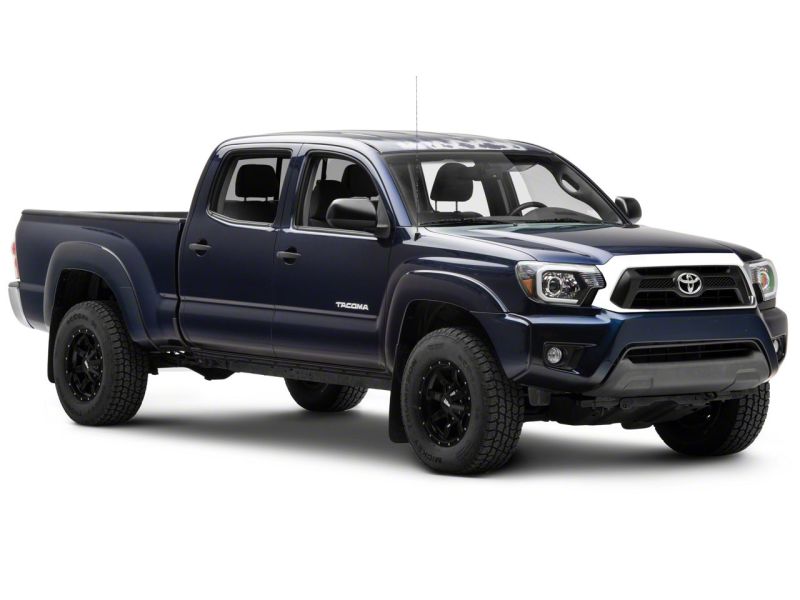 Raxiom 12-15 Toyota Tacoma Axial Series Projector Headlights w/ LED Bar- Blk Housing (Clear Lens) - TT21849