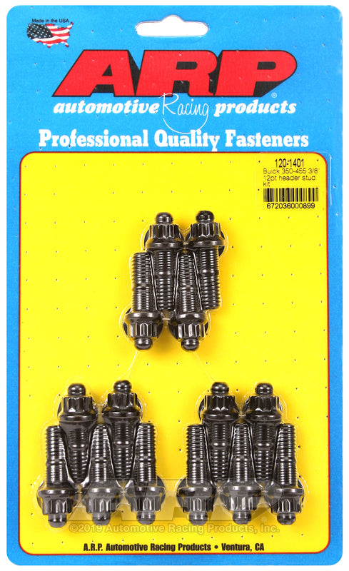 ARP Buick 350-455 3/8in 12pt header stud kit - 120-1401 by ARP