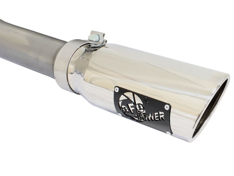 aFe MACHForce XP Exhaust 3in SS Dual Side Ext CB w/ Polished Tips 2015 Ford F150 5.0L V8 CC/SB EC/LB - 49-43074-P