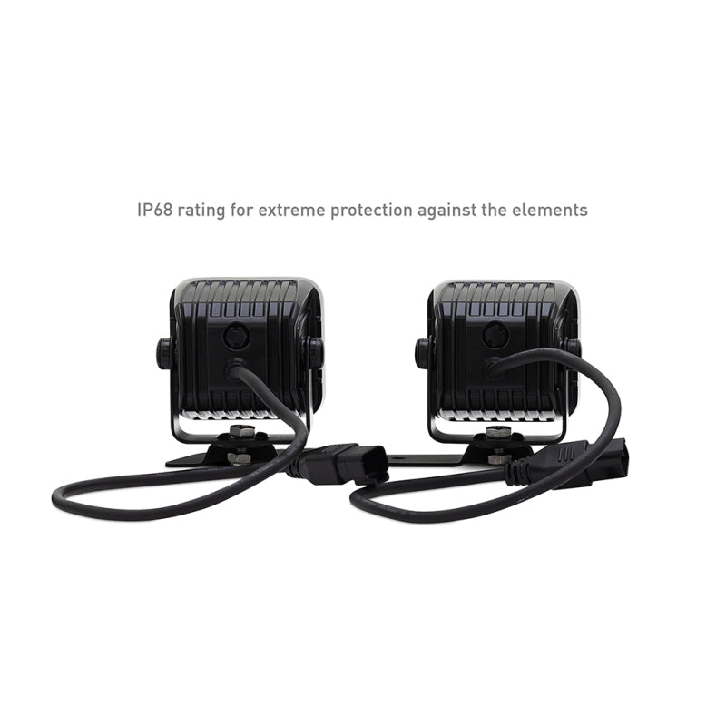 Borne Off-Road 21+ Bronco Light Pods 4pc Ditch 3x3 Flood Upfit - BNLT-BR-21-DT4FU