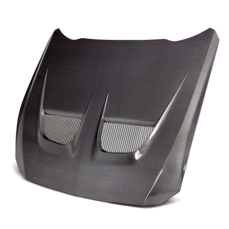 Anderson Composites 2024 Ford Mustang Type-GTD Double Sided Carbon Fiber Hood - AC-HD24FDMU-GTD-DS