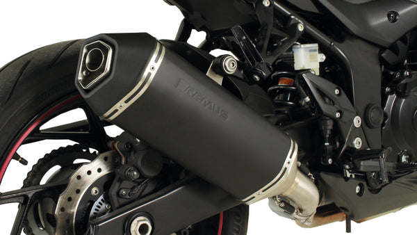 Remus 2018 Suzuki GSX-S 750/GSX-S 750 Z Okami Black Race Slip On w/Sound Insert - 14783 855018 by Remus