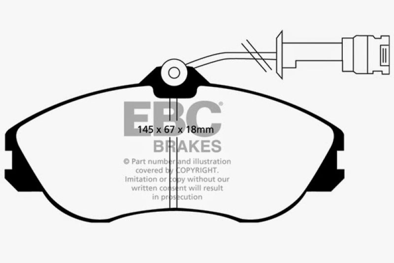 EBC 91-92 Audi 100 Quattro 2.3 (Girling) Yellowstuff Front Brake Pads - DP4711R