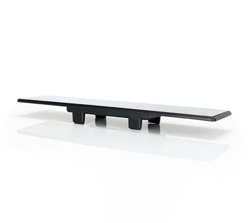 NRG 270mm Wide Panorama Clip-on Rearview Mirror - Flat w/ Blue Tint - IM-270FBL - close-up view 2 3