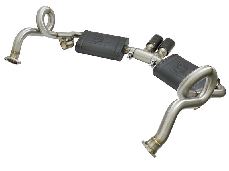 aFe MACHForce-Xp 2in 304 SS Cat-Back Exhaust w/Carbon Fiber Tips 13-16 Porsche Boxster 2.7L/3.4L - 49-36415-C