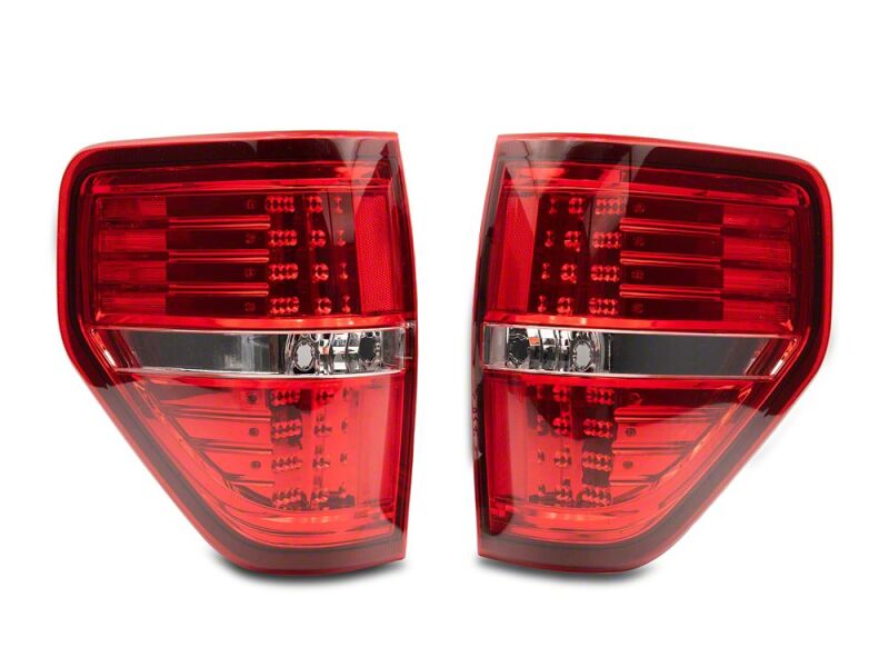 Raxiom 09-14 Ford F-150 Styleside LED Tail Lights- Chrome Housing- Red/Clear Lens - T542869 - close-up view 6