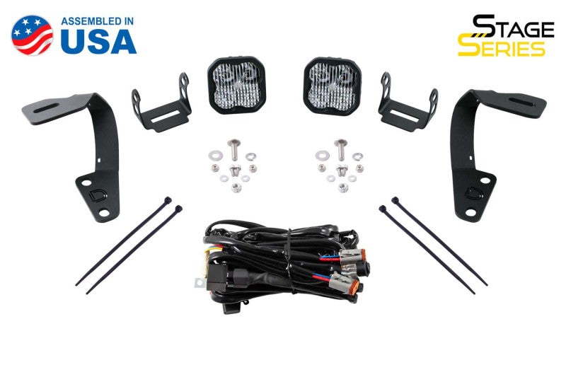 Diode Dynamics 10-21 Toyota 4Runner Stage Series 2in LED Ditch Light Kit Sport - White Combo - DD6750