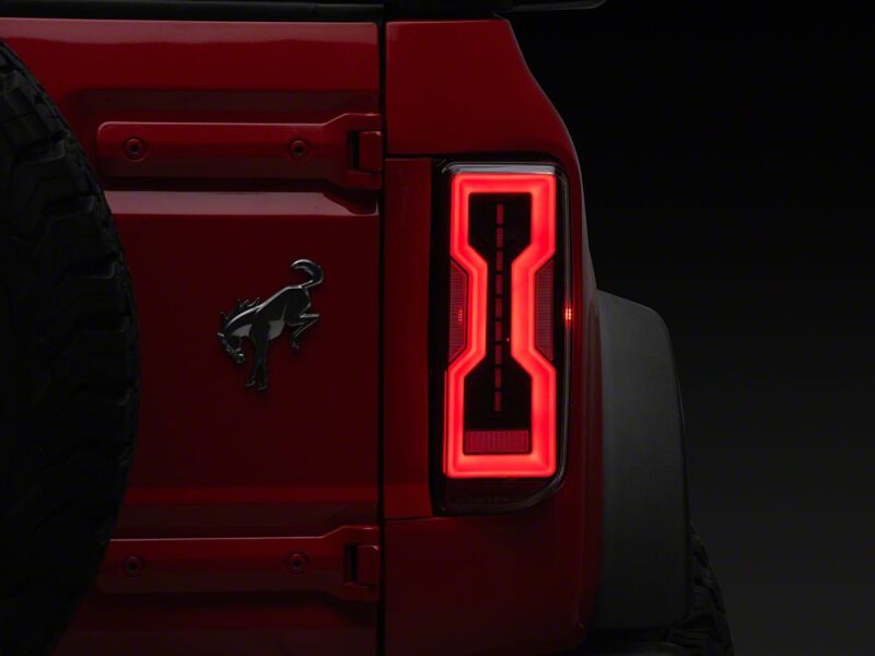 Raxiom 21-26 Ford Bronco Axial Series LED Tail Lights- Black Housing- Clear Lens - FB37113 - close-up view 11
