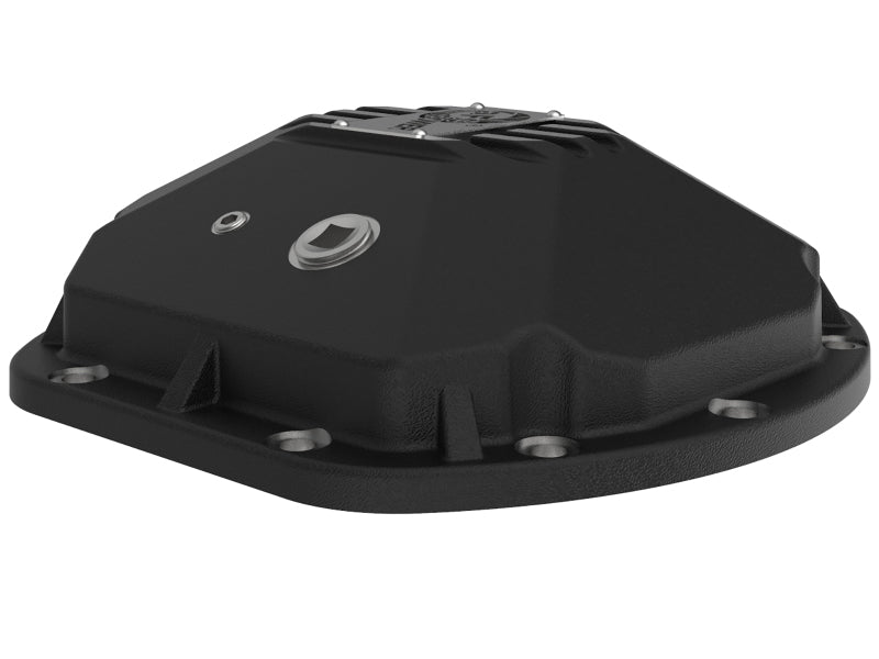 aFe Street Series Dana 30Front Differential Cover Black w/ Machined Fins 97-18 Jeep Wrangler - 46-71130B