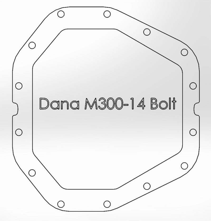 aFe Power Rear Diff Cover Black w/Machined Fins 17-19 Ford 6.7L (td) Dana M300-14 (Dually) w/ Oil - 46-70382-WL