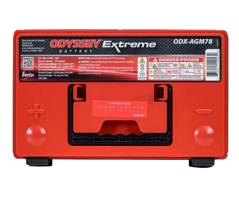 Odyssey Battery Auto/Truck Extreme AGM Battery (78-PC1500) - ODX-AGM78