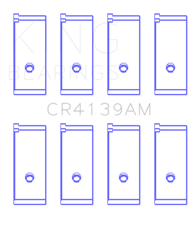 King Honda 91CI/1.5L D15A2/D15A3/D15B1/D15B2/D15B7/D15B8/D15Z1 (Size +0.25) Rod Bearing Set - CR4139AM0.25
