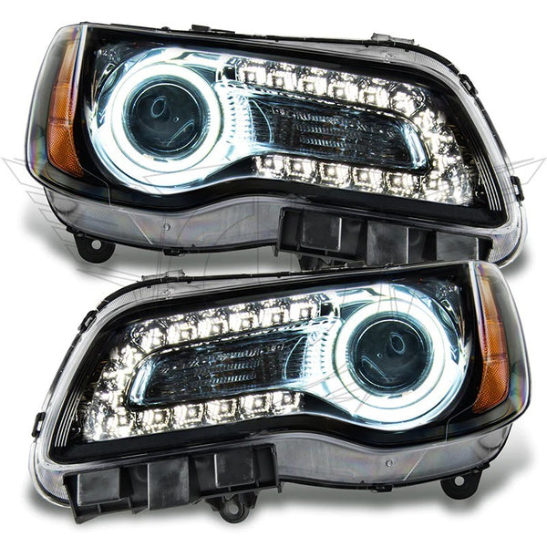 Oracle 11-14 Chrysler 300C SMD HL - Black - NON HID - Orange  - 7729-005 for 2011-2014 Chrysler 300