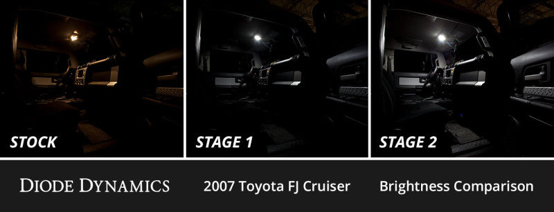 Diode Dynamics 07-14 Toyota FJ Cruiser Interior LED Kit Cool White Stage 2 - DD0586 by Diode Dynamics - detail view