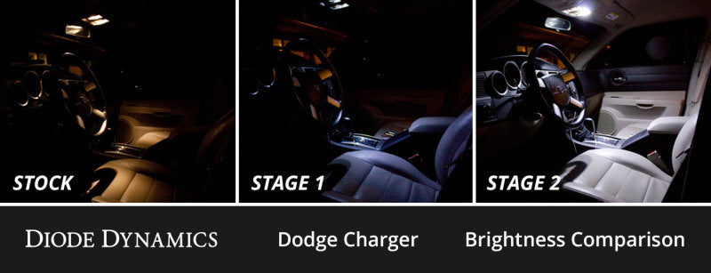Diode Dynamics 06-10 Dodge Charger Interior LED Kit Cool White Stage 2 - DD0628 by Diode Dynamics - detail view