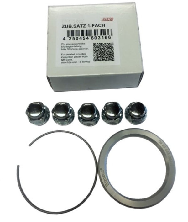 BBS PFS KIT - Toyota - Includes 70mm OD - 54mm ID Ring / 70mm Clip / Lug Nuts - 09.30.003 by BBS