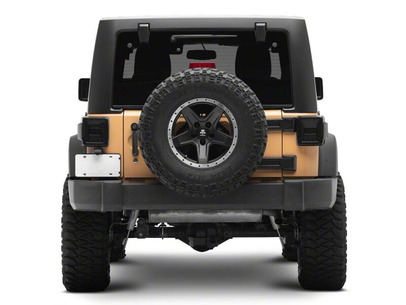 Raxiom 07-18 Jeep Wrangler JK Axial Series JL Style LED Tail Lights- Black Housing- Smoked Lens - J183257 - close-up view 11