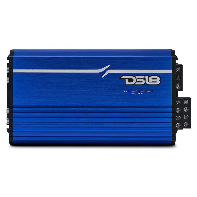 DS18 4-Channel Class-D Amp Stereo Full-Range 4 x 250 W RMS at4 ohm - Blue - FRP-2.4K4/BL - front view