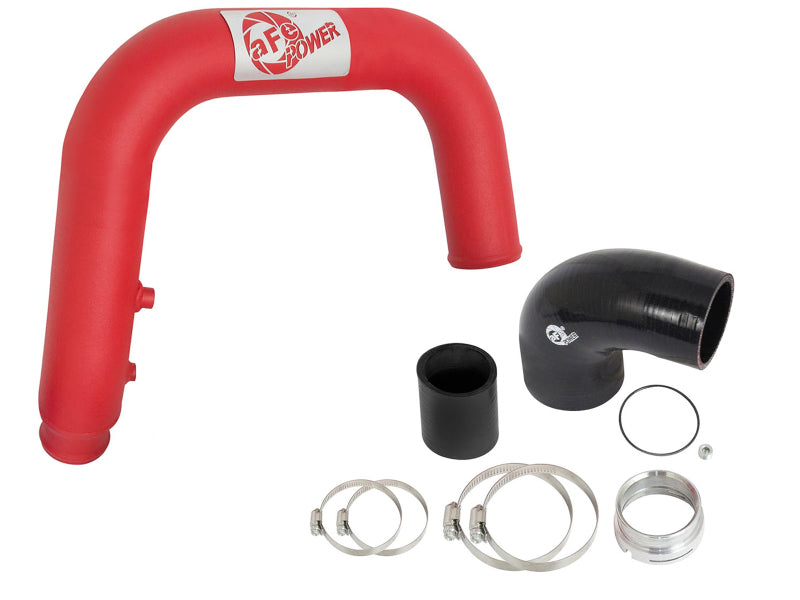 aFe BladeRunner 2.5in Red IC Tube Hot Side w/ Coupling &amp; Clamp Kit 2016 GM Colorado/Canyon 2.8L - 46-20268-R