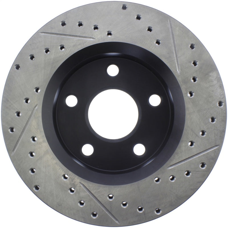 StopTech 07-13 Jeep Wrangler Drilled Right Front Rotor - 128.67068R
